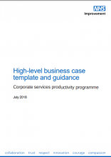 High-level business case template and guidance